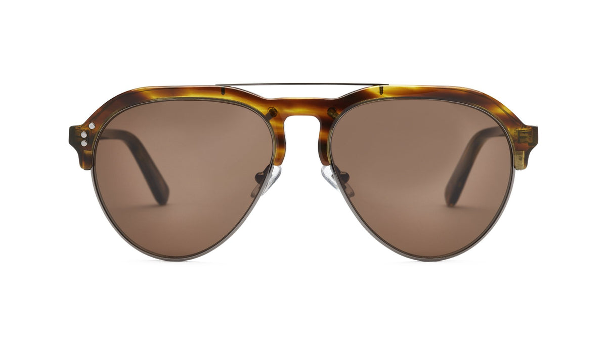 Shauns designed in California Hoy 47-26 sunglasses handmade in Italy Tortoise Sunglasses – SHAUNS California main image 3